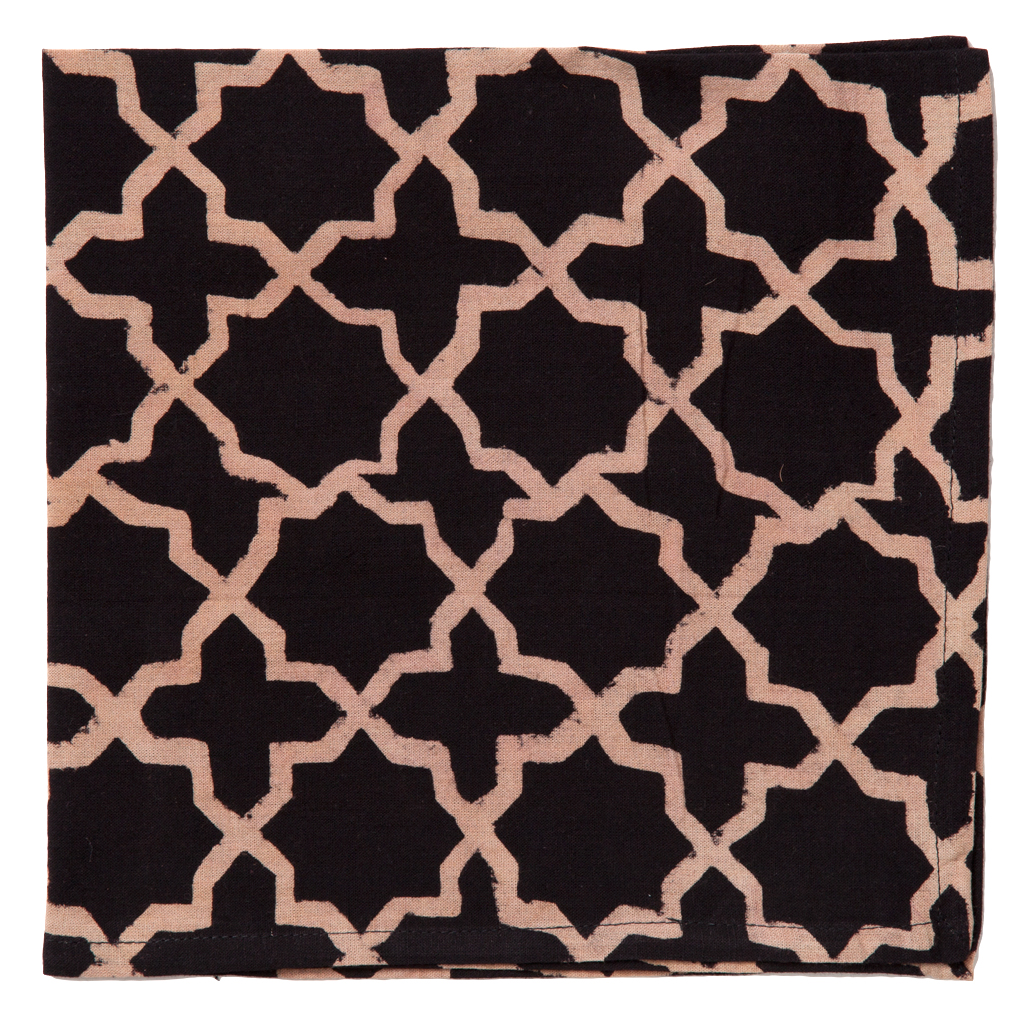 Countryside Napkin - Lattice - Black (Set of 2)